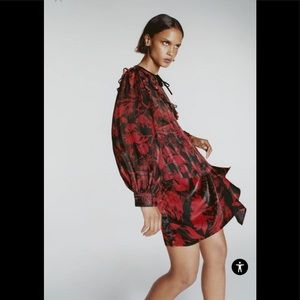 Zara Tied Print Skirt
